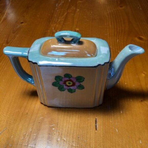 Vintage Seiei Japanese Hand Painted Lusterware Tea Pot Creamer Set 1930s Japan - Picture 4 of 10